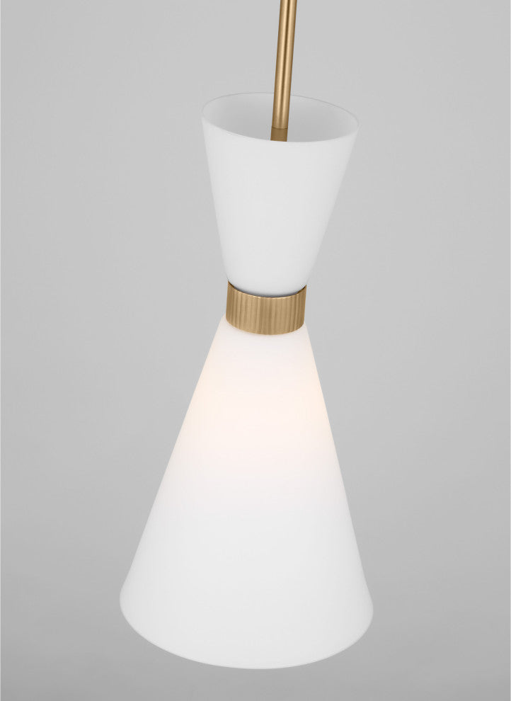 Belcarra Small Pendant, Satin Brass