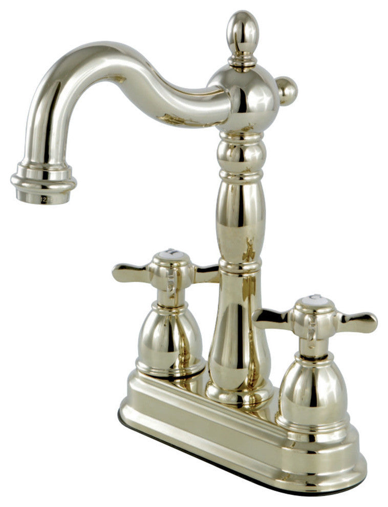 Kingston Brass 4" Centerset Bar Faucet, Polished Brass