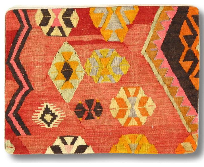 Vintage Hand Knotted K49 Pillow, 16"x24"