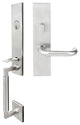 Munich Lever, Mortise Entry Handleset, Right Hand Reverse, Satin Stainless Steel
