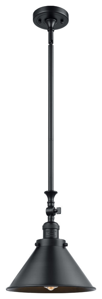 1-Light Dimmable LED Briarcliff 10" Mini Pendant, Matte Black