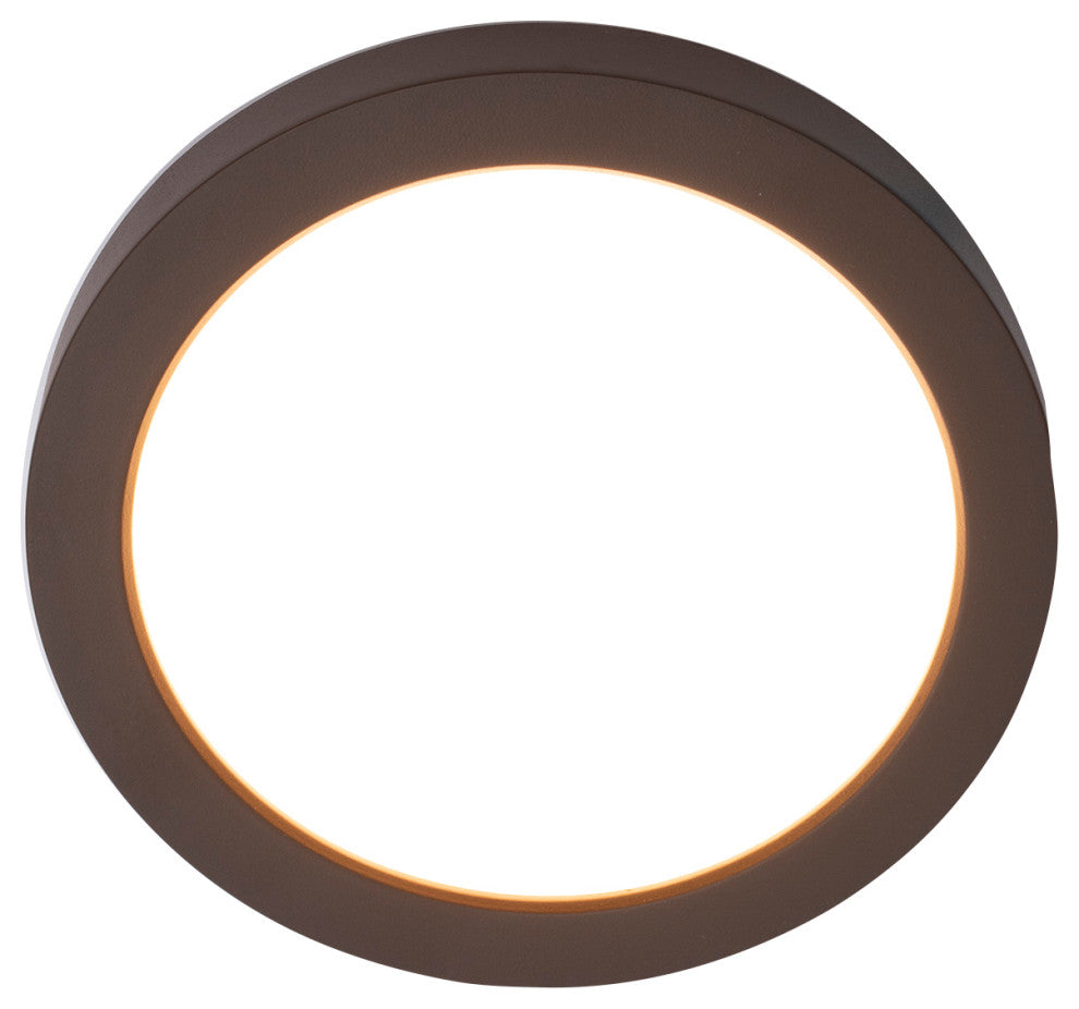 Round LED Energy Star Flush Mount, Bronze