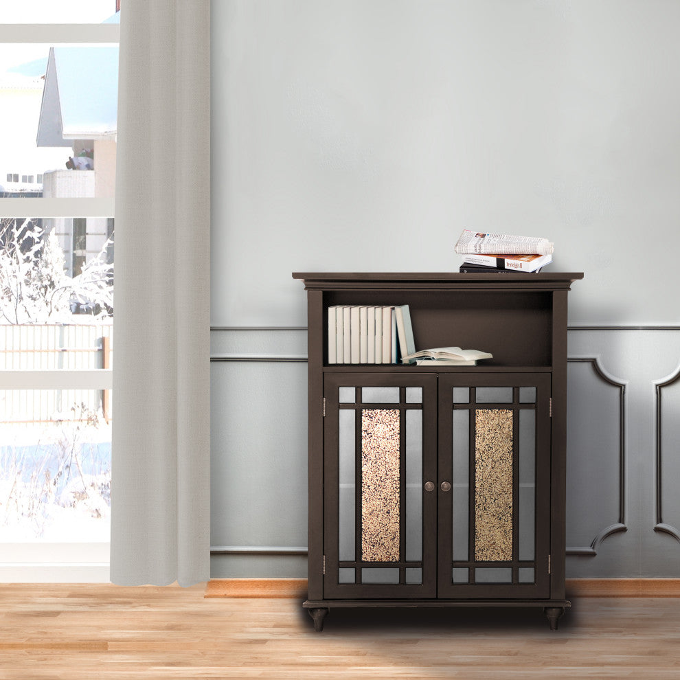 Wooden Bathroom Floor Storage Cabinet, Brown