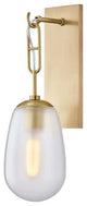 Hudson Valley Lighting 2101-AGB Bruckner, 1 Light Wall Sconce, Antique Brass