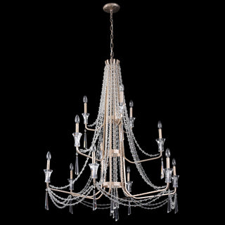 Varaluz 270C12 Barcelona 12 Light 44"W Crystal Chandelier - Transcend Silver