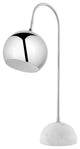 Inspired Home Harlynn Table Lamp, Marble Stone Base, Chrome