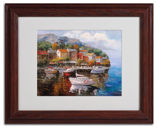 'At Sea' Matted Framed Canvas Art by Joval