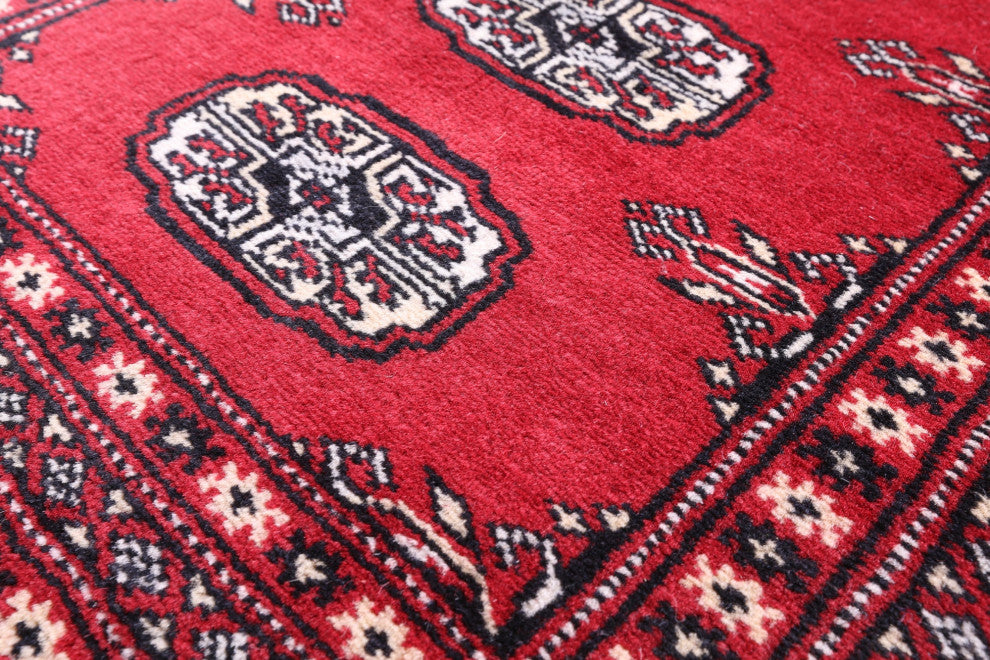 2' 0" X 3' 0" Hand Knotted Silky Bokhara Wool Rug - Q13849