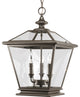 Crestwood 3-Light Foyer Antique Bronze Etched Glass