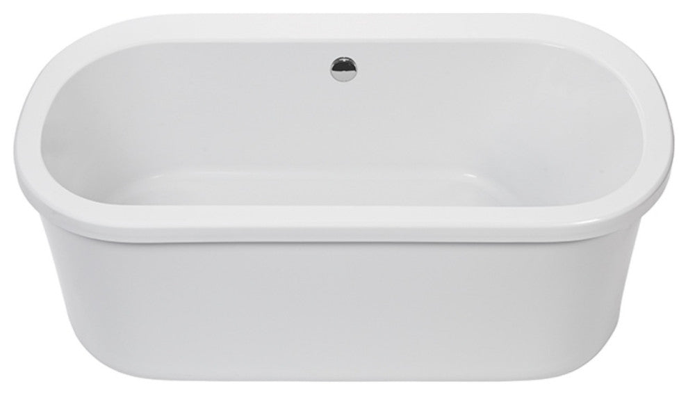 Freestanding Soaker, White 58x32.75x21.5