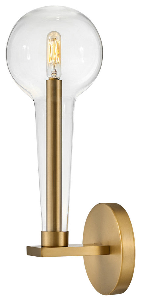 Hinkley Alchemy Single Light Sconce, Lacquered Brass