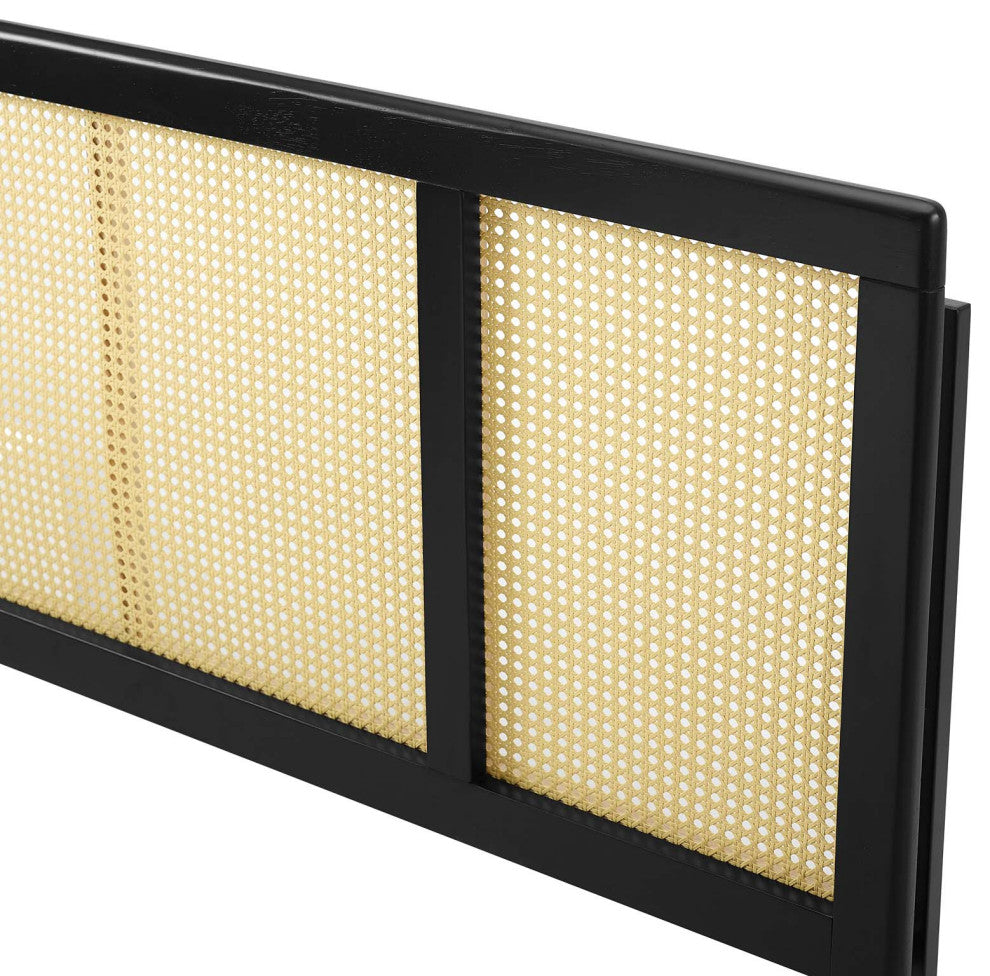 Headboard, King Size, Wood, Black, Modern Mid-Century, Bedroom Master Suite