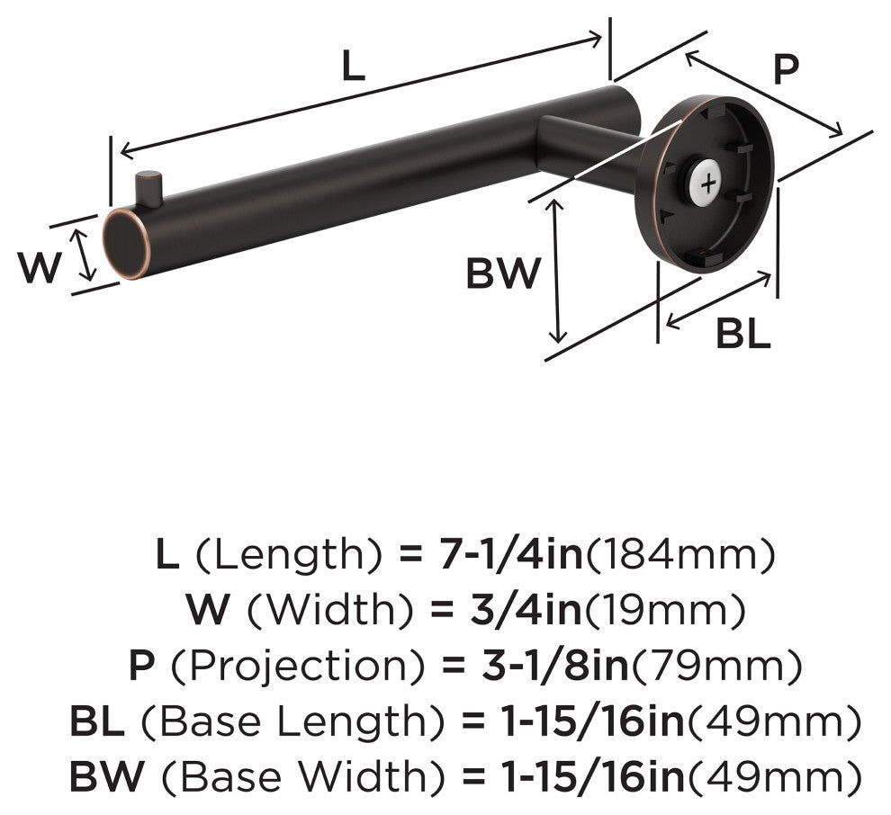 Amerock Tissue Roll Holder, Oil Rubbed Bronze