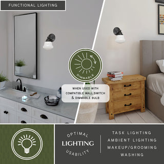 Vaxcel Huntley 1-Light Vanity, Oil Rubbed Bronze