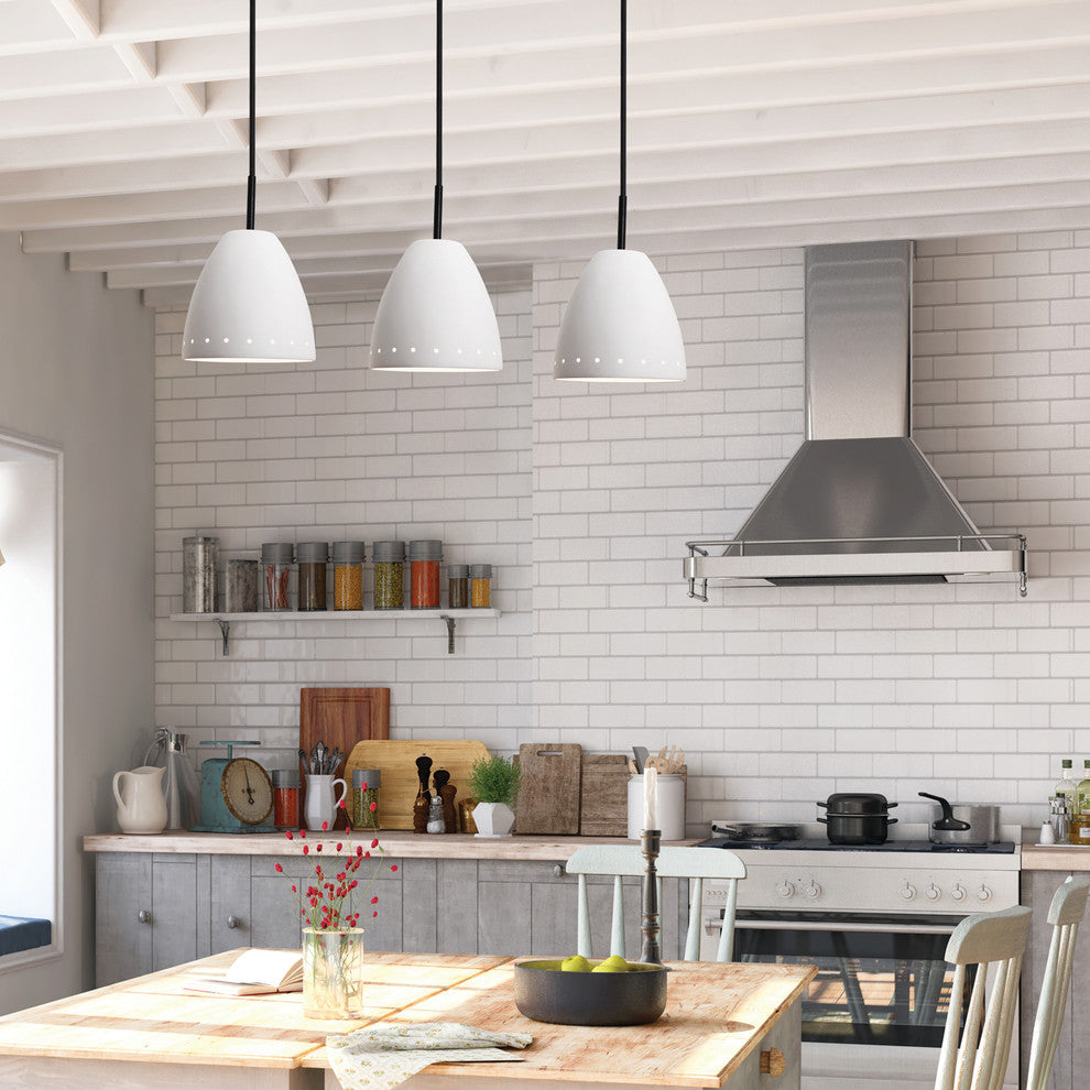 Realm Mini Pendant, Satin White