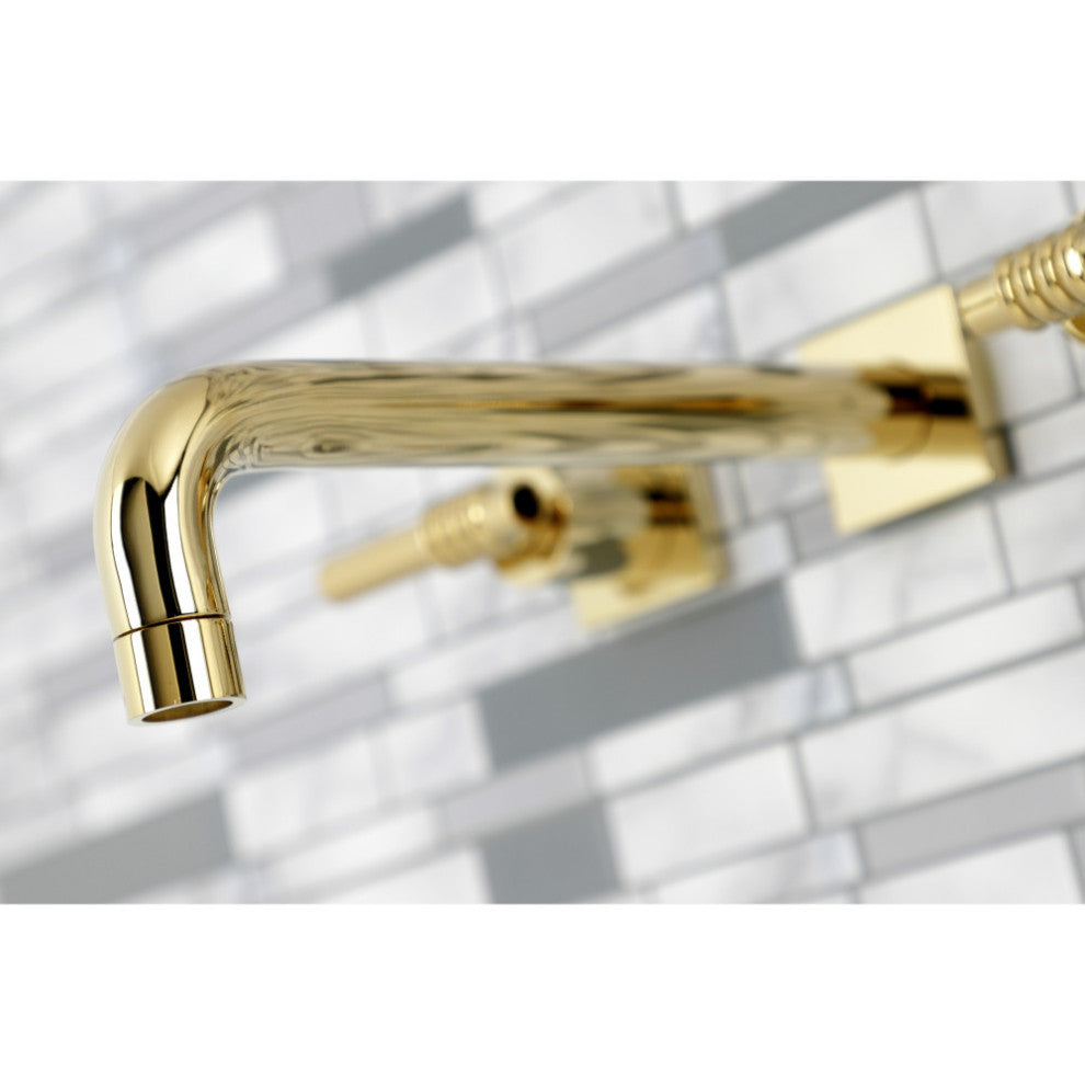 KS6022ML Wall Mount Tub Faucet, Polished Brass