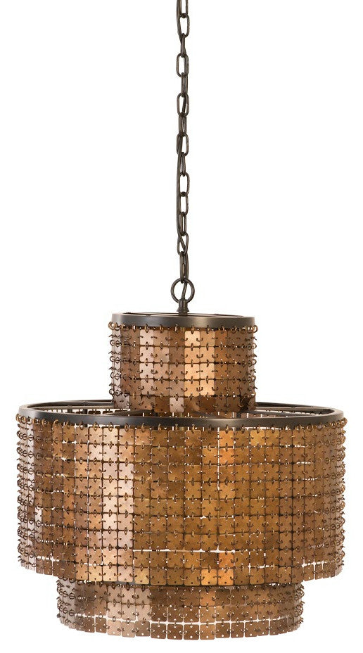 Armor Chandelier, Brass