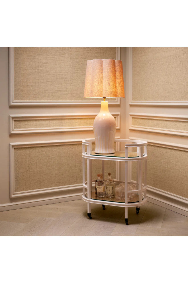 Ceramic Base Table Lamp, Eichholtz Beatriz, White