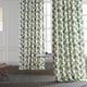 Artemis Printed Cotton Curtain Single Panel, Artemis Olive Green, 50wx108l
