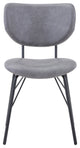 Modern Faux Leather Split-Back Upholstered Dining Chair, Set of 2