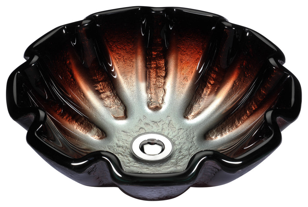 ANZZI Tara Series Tempered Glass Bathroom Vessel Sink