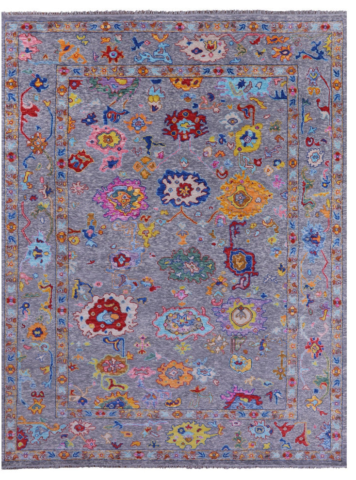 10' 2" X 13' 9" Turkish Oushak Hand-Knotted Wool Rug - Q16099
