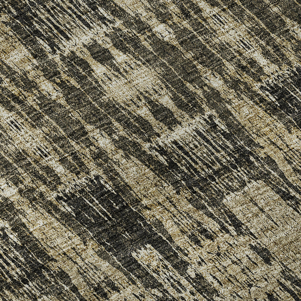 Premium Machine Washable Mayfield AMF580 Black 5' x 7'6" Rug