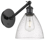 Innovations 317-1W-BK-GBD-754-LED 1-Light Sconce, Matte Black