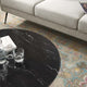 Lippa 36" Artificial Marble Coffee Table White Black