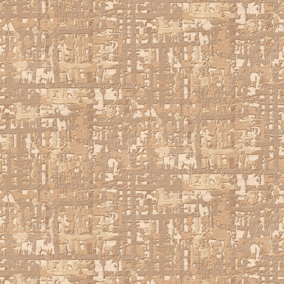 Textured Wallpaper, Graphical Wall Pattern, Rosegold, Sample
