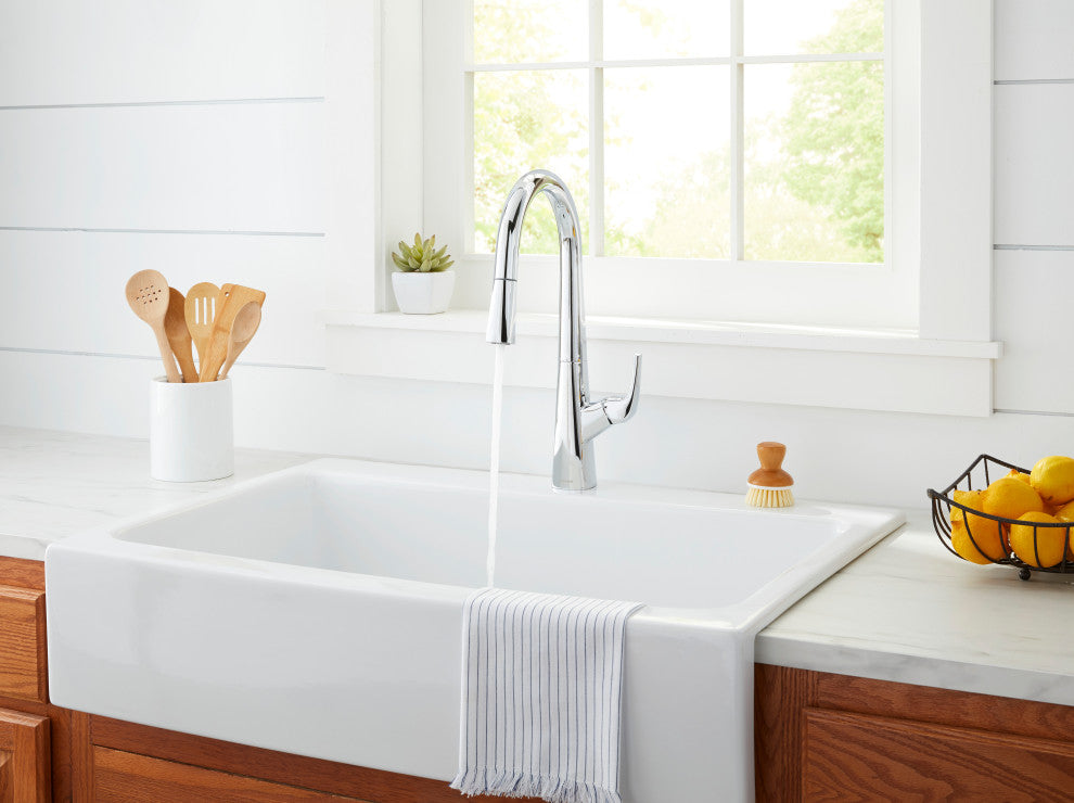 Vaughn Single Handle Pull-Down Kitchen Faucet, Chrome