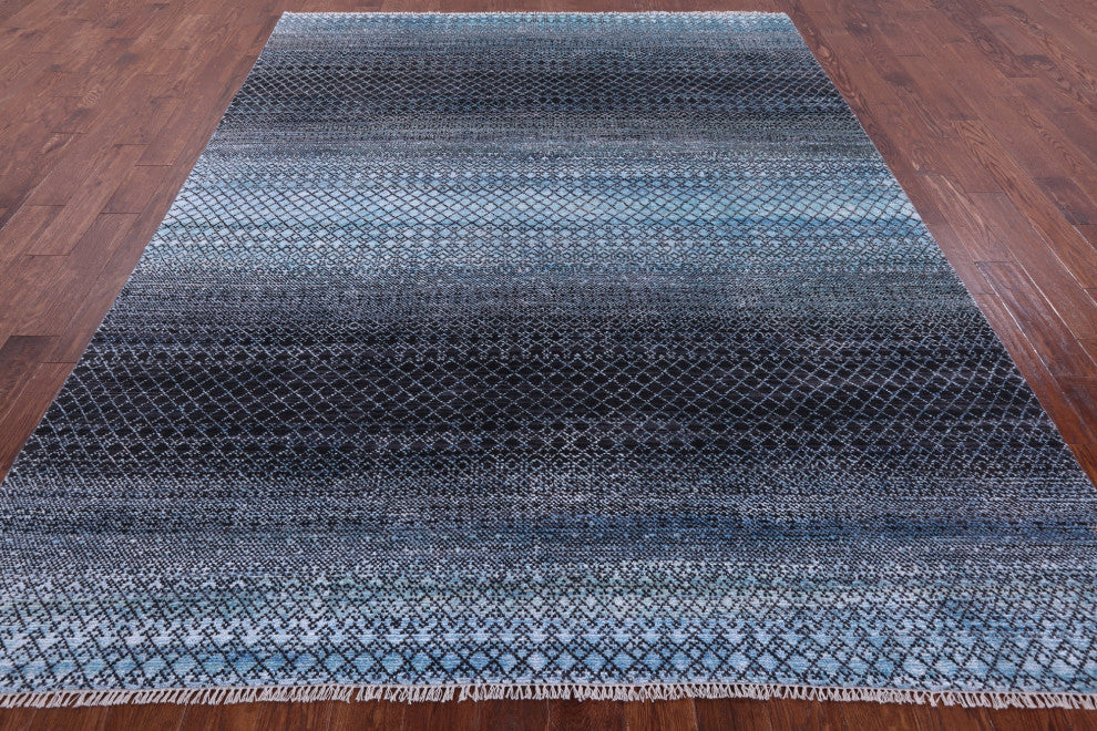 Wool & Silk Savannah Grass Hand-Knotted Rug 7' 10" X 10' 2" - Q15966