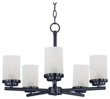 Maxim 10205FT Corona 5 Light 22"W Pillar Candle Chandelier - Black