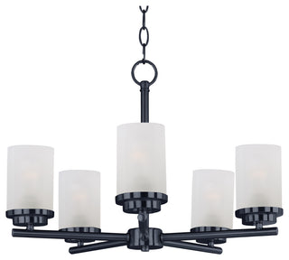 Maxim 10205FT Corona 5 Light 22"W Pillar Candle Chandelier - Black