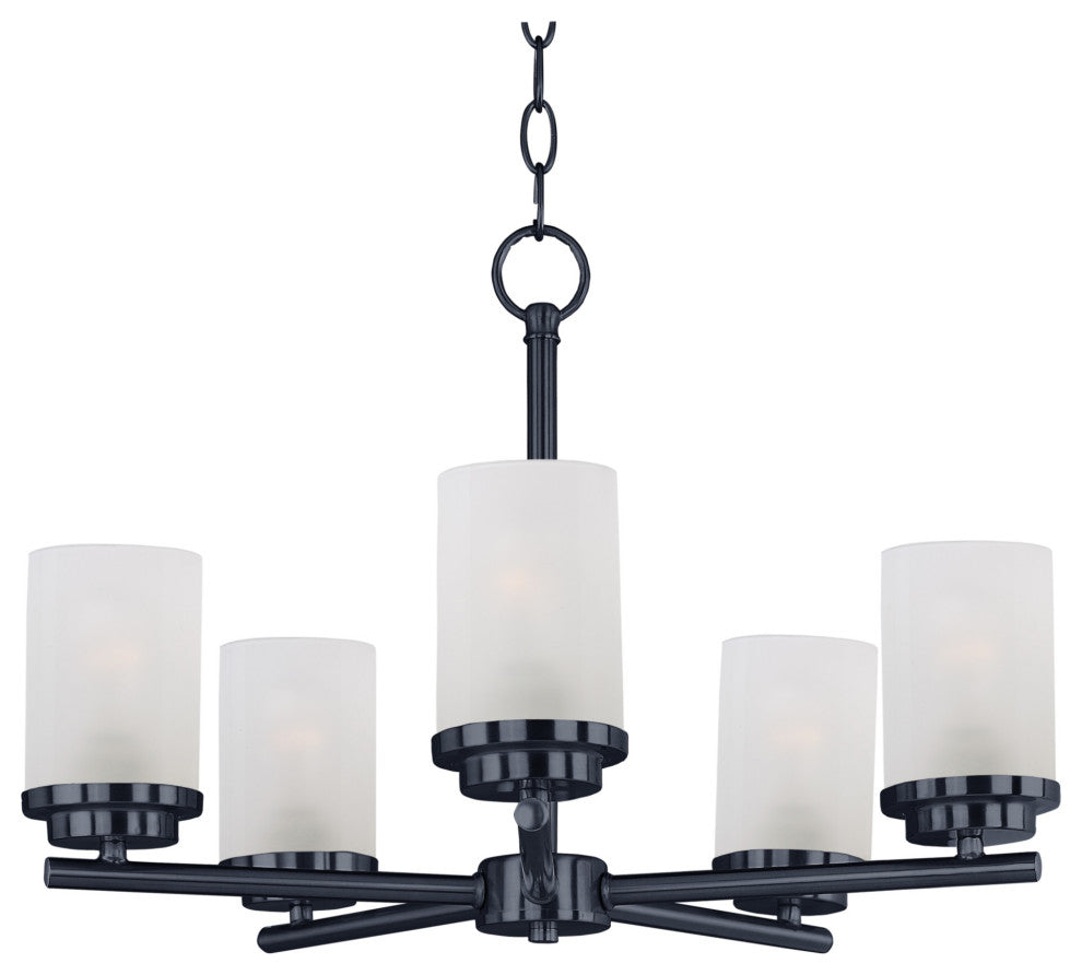 Maxim 10205FT Corona 5 Light 22"W Pillar Candle Chandelier - Black