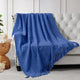 Crystal Chenille Jumbo Throw Blanket, Lapis Blue