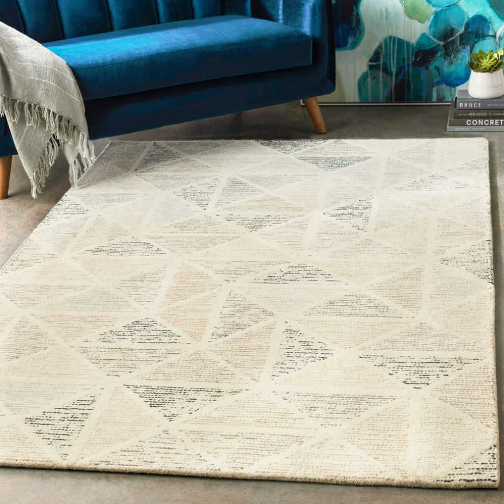 Surya Melody MDY-2004 Modern Area Rug, Black, 10' x 14' Rectangle