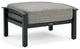 Stanford Cushion Ottoman, Textured Pewter