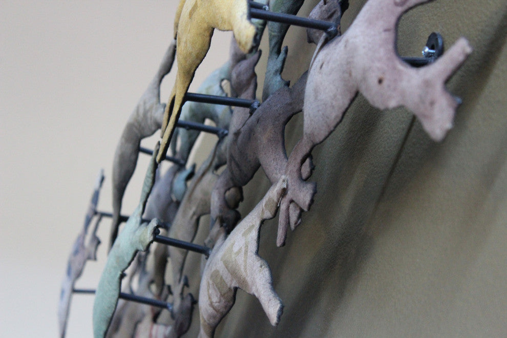 Anaheim Horses 3-Dimensional Wall Panel in Contemporary Multi-Color Finish