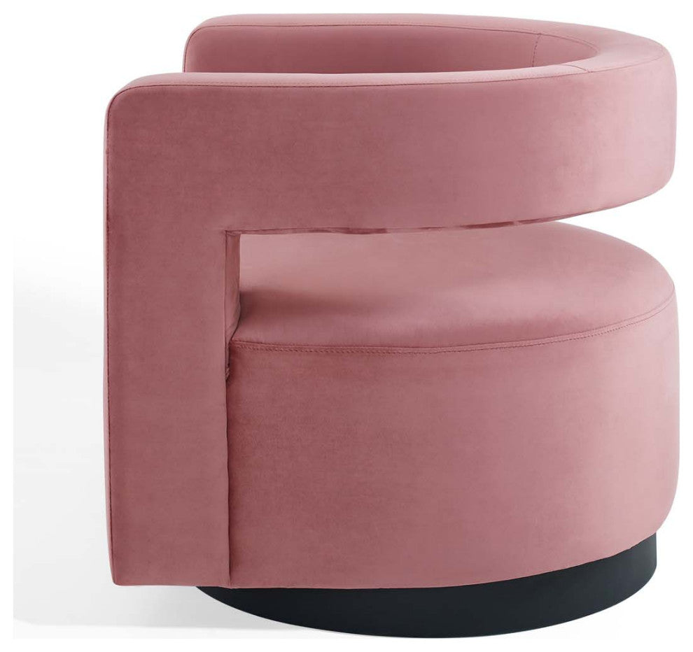 Armchair Accent Chair, Velvet, Pink, Modern, Living Lounge Hotel Hospitality