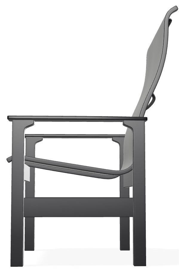 Leeward Sling Outdoor Armchair, Alloy/Black