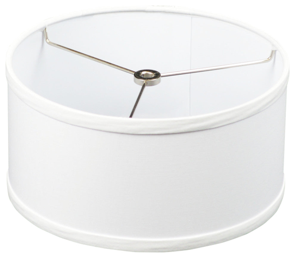 Fenchel Shades 10"x10"x5" Spider Attachment Drum Lamp Shade, Linen White