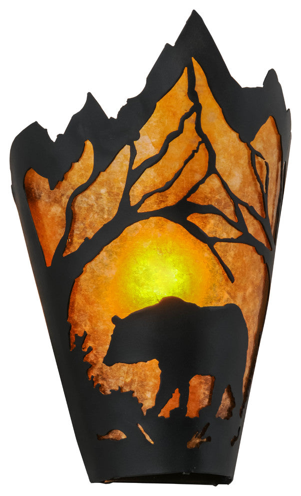 8 Wide Bear at Dawn Wall Sconce