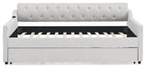 Gewnee Twin Size Upholstery DayBed with Twin Size Erectable Trundle