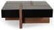 Modrest Makai Modern Black and Walnut Coffee Table