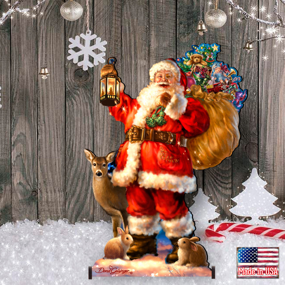 Woodland Santa Home and Outdoor Decor by Dona Gelsinger