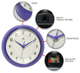 Infinity Instruments Retro Kitchen Vintage 50s Wall Clock, Periwinkle