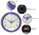 Infinity Instruments Retro Kitchen Vintage 50s Wall Clock, Periwinkle