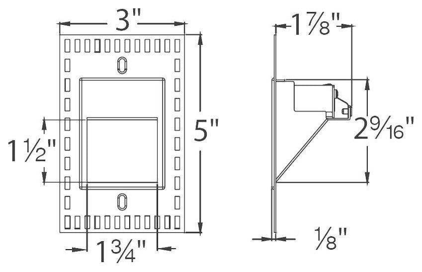 WAC Lighting LEDme Vertical Trimless Step and Wall Light, White