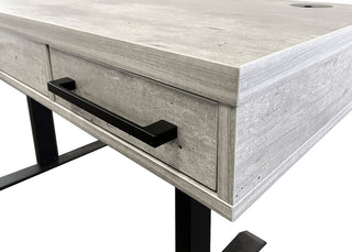Modern Wood Laminate Office Electronic Sit/Stand Desk, Concrete Gray